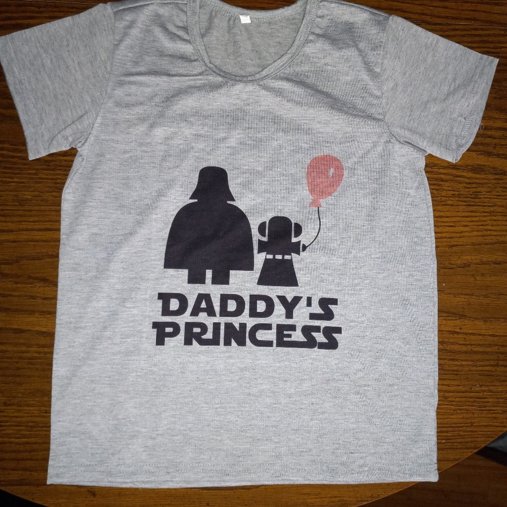 Girls Star Wars TShirts Size 3-4T.Darth Vader and Leia DADDYS PRINCESS tshirt.